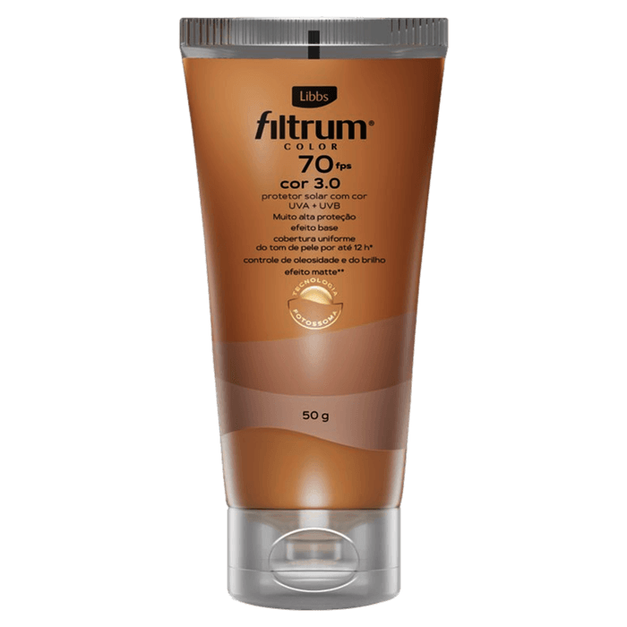 Protetor Solar FPS 70 Filtrum Color Cor 3.0 50g - Imagem 1